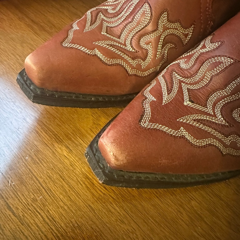 Women's‎ Red Western Heeled Boots - Picture 3 of 5